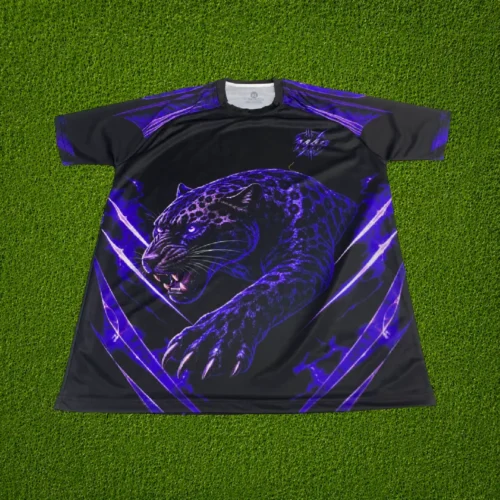 144P siyah mor panter desenli futbol forması teslimat görseli