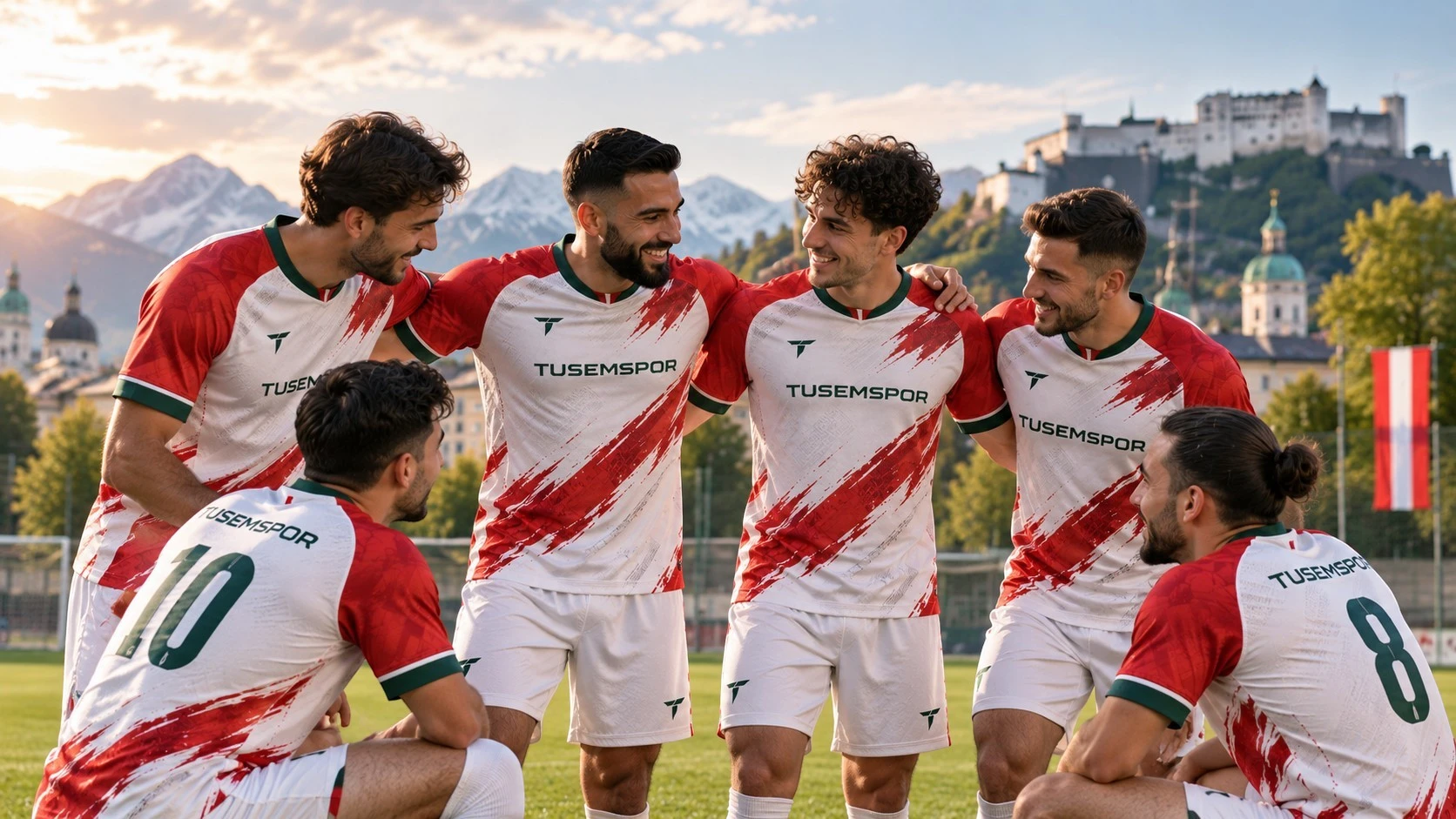 Avusturya takımları için TUSEMSPOR özel tasarım forma üretimi